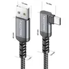 deleyCON 0,5m USB-C Kabel 90° USB-A auf USB-C Ladekabel Produktbild-Vorschau 2
