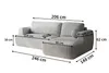 Masseno Ecksofa SENTI P L-S mit Schlaffunktion L-Form, Sofa Produktbild-Vorschau 6