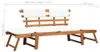 vidaXL Banc de jardin 2 en 1 avec coussins 190 cm bois Voir les images du produit 15