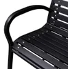 vidaXL Gartenbank Schwarz 116 cm Stahl und WPC Produktbild-Vorschau 3
