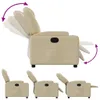 vidaXL Relaxsessel Creme Stoff Produktbild-Vorschau 6