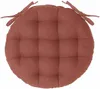A round seat cushion with ties, shown from a top-down perspective against a white background. Produktbild-Vorschau