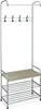 Relaxdays Garderobe mit Schuhablage & Sitzbank, Metall, Produktbild-Vorschau 11