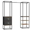 A freestanding wardrobe unit with hanging space and shelves. Produktbild-Vorschau