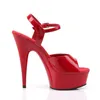 DELIGHT-609 Damen Sandale von Pleaser, Rot  , EU 36, US 6 Produktbild-Vorschau 5