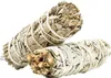 Two bundles of dried white sage tied with white string, presented on a white background. Produktbild-Vorschau