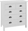 vidaXL Sideboard Hill Weiß 79x40x80 cm Massivholz Kiefer Produktbild-Vorschau 15