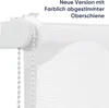 Close-up of a white roller blind mechanism and fabric. Produktbild-Vorschau