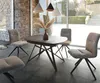 DELIFE Esstisch Carlow 130/200x95 cm Keramik Grau Metall Produktbild-Vorschau 1