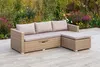 An outdoor patio setting with a sectional sofa and cushions. Produktbild-Vorschau