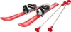 A pair of children's skis and poles are displayed against a white background. Anteprima dell’immagine prodotto