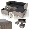 Juskys Polyrattan Lounge Punta Cana M grau-meliert – Produktbild-Vorschau 1