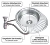 Mucola Küchenspüle SilberSpülbecken EinbauSilberspüle mit Produktbild-Vorschau 5