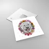 Bilder auf glas - Hund Blumen Kinder exotische - 30x30cm - Produktbild-Vorschau 2