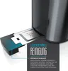Close-up of a toaster's crumb tray with text overlay explaining cleaning instructions. Anteprima dell’immagine prodotto