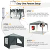 Instructions for setting up a pop-up canopy. Produktbild-Vorschau