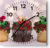Wanduhr - Quadrat - Glasuhr - Cupcakes Dessert Kuchen Produktbild-Vorschau 1