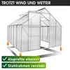 BRAST Gewächshaus Aluminium mit Fundament | 310x250x205cm | Produktbild-Vorschau 2