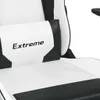 Gaming-Stuhl mit Massage & Fußstütze Weiß & Schwarz Produktbild-Vorschau 8