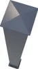 Pfosten EIFEL 15x15cm aluminium H.190cm Anthrazitgrau Produktbild-Vorschau 6
