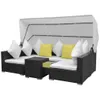 The Living Store 7-tlg. Garten-Lounge-Set mit Sonnendach Produktbild-Vorschau 2