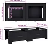 vidaXL Podstavec pod pračku 2 ks černý 127 x 54,5 x 32,5 cm Náhled obrázku produktu 7