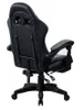 A black gaming chair is shown from a rear-side angle against a white background. Náhled obrázku produktu