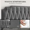 Yaheetech Polsterbett mit höhenverstellbarem Kopfteil Produktbild-Vorschau 4