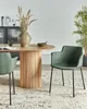 A dining set with green chairs and a wooden table in a room. Náhľad obrázku produktu