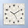 Wanduhr Echt-Glas-Küchenuhr Barocke Blumen gold Quarz 30x30 Produktbild-Vorschau 1