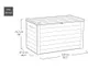 Keter Ontario Aufbewahrungsbox 570L Graphit – Wetterfeste Produktbild-Vorschau 3