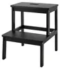 Sgabello in bambù con gradino KROK, altezza 46 cm, nero Anteprima dell’immagine prodotto 1