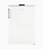 A full-frame shot of a white upright freezer with a silver handle on the left side. Produktbild-Vorschau