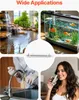 Collage showing various applications of a UV water purifier, including a pond, aquarium, laboratory sink, and a person drinking water. Anteprima dell’immagine prodotto