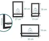 Étagère murale Relaxdays, lot de 3, métal et MDF, 3 Voir les images du produit 4