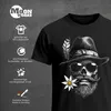 Herren T-Shirt für das  Skull mit Trachtenhut & Edelweiß Produktbild-Vorschau 3