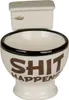 Tazza da toilette / cesso 'Shit Happens' con stronzo Anteprima dell’immagine prodotto 1