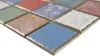 buntes Keramikmosaik Vintage Retro used look Mosaikfliese Produktbild-Vorschau 2