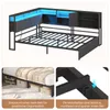 AODEMOKO Polsterbett 140 x 200 cm mit LED, Ladestation, Produktbild-Vorschau 9