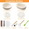 15-teiliges Gärkörbchen-Set aus Rattan, 23 cm rund und 25 Produktbild-Vorschau 3