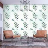 Vlies Fototapete - Mint nature - uniform pattern in floral Produktbild-Vorschau 2