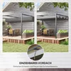 Outsunny Pergola 4x3m Garten Pavillon, Terrassendachung aus Produktbild-Vorschau 4