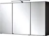 Bologna 3D-Spiegelschrank, graphitgrau, LED-Aufbauleuchte Produktbild-Vorschau 1