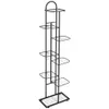 A tall, black, multi-tiered metal plant stand. Anteprima dell’immagine prodotto