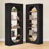 Bücherregal, 5-stöckig Standregal, 180 cm Regal, gewölbt, Produktbild-Vorschau 5