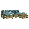 vidaXL 6 tlg. Garten Lounge Set mit Kissen Imprägniertes Produktbild-Vorschau 3