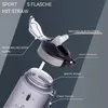 Sportwaterfles van 1 liter met rietje en tijdmarkeringen, Productafbeelding-voorbeeld 6