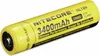A yellow Nitecore 18650 rechargeable battery with black text and markings. Anteprima dell’immagine prodotto