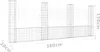 Cesto di gabbioni a U con 4 colonne di ferro 380x20x150 cm Anteprima dell’immagine prodotto 7