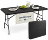 Klapptisch 180x74x74 cm Schwarz Holzoptik Gartentisch Produktbild-Vorschau 1
